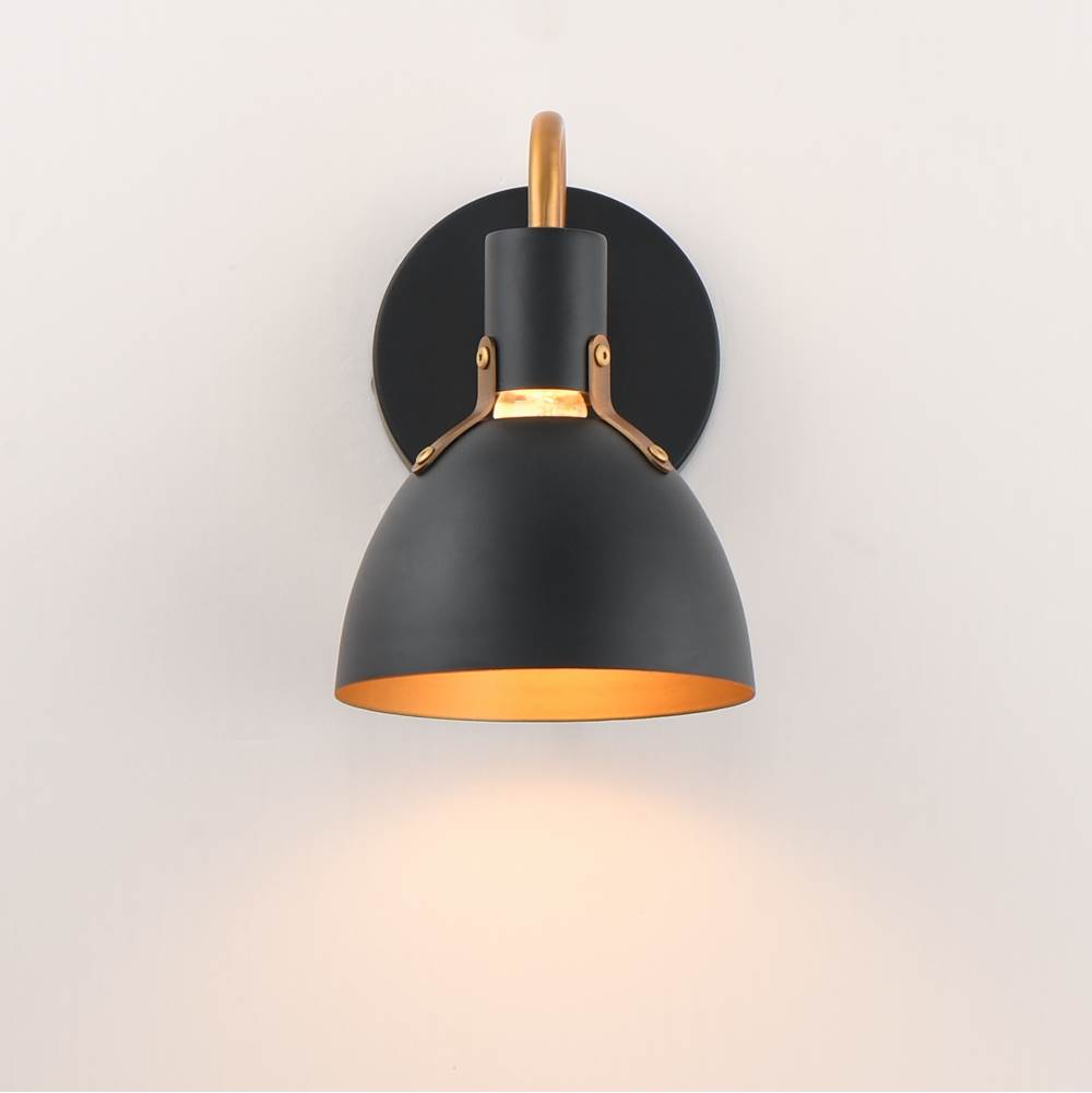 Maxim Lighting 12341BKAB Black,Antique Brass Dusk 1-light Wall Sconce Image 3