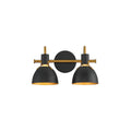 Maxim Lighting 12342BKAB Black,Antique Brass Dusk 2-light Wall Sconce Image 1