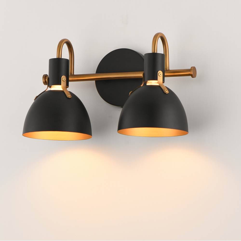 Maxim Lighting 12342BKAB Black,Antique Brass Dusk 2-light Wall Sconce Image 3
