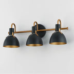 Maxim Lighting 12343BKAB Black,Antique Brass Dusk 3-light Wall Sconce Image 2
