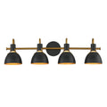 Maxim Lighting 12344BKAB Black,Antique Brass Dusk 4-light Wall Sconce Image 1