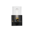 Maxim Lighting 12401CLBKSBR Black,Satin Brass Pinn 1-light Sconce Image 1