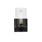 Maxim Lighting 12401CLBKSBR Black,Satin Brass Pinn 1-light Sconce Image 1