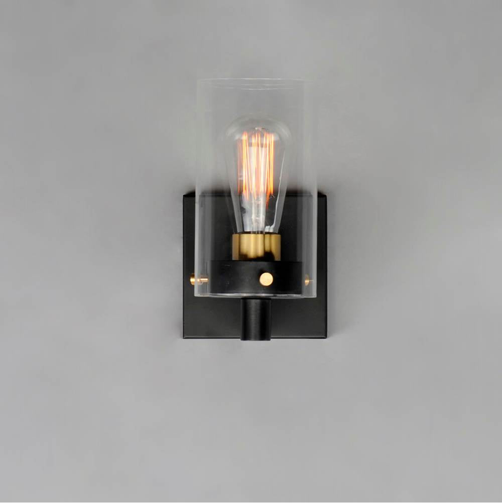 Maxim Lighting 12401CLBKSBR Black,Satin Brass Pinn 1-light Sconce Image 3