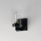 Maxim Lighting 12401CLBKSBR Black,Satin Brass Pinn 1-light Sconce Image 2