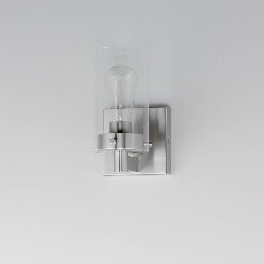 Maxim Lighting 12401CLSN Satin Nickel Pinn 1-light Sconce Image 2