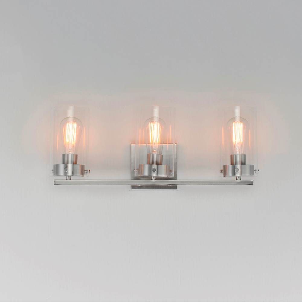 Maxim Lighting 12403CLSN Satin Nickel Pinn 3-light Bath Vanity Image 4