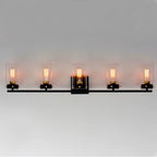 Maxim Lighting 12405CLBKSBR Black,Satin Brass Pinn 5-light Bath Vanity Image 4