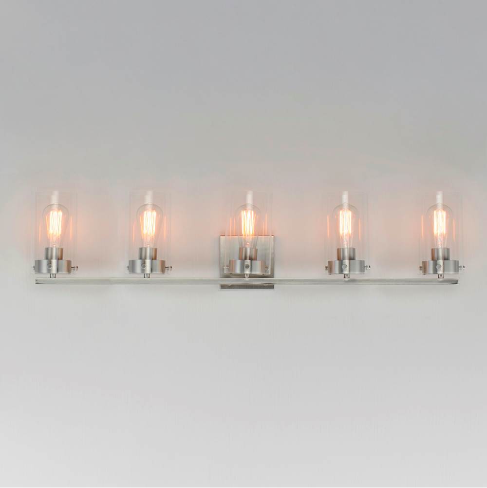 Maxim Lighting 12405CLSN Satin Nickel Pinn 5-light Bath Vanity Image 4
