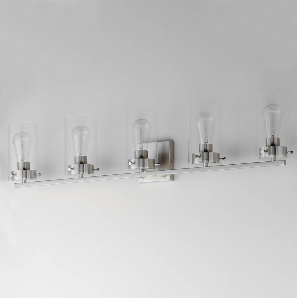 Maxim Lighting 12405CLSN Satin Nickel Pinn 5-light Bath Vanity Image 3