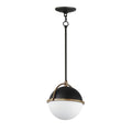 Maxim Lighting 12411SWBKWBR Black,Weathered Brass Duke 10'' Single Pendant Image 1