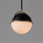Maxim Lighting 12411SWBKWBR Black,Weathered Brass Duke 10'' Single Pendant Image 3