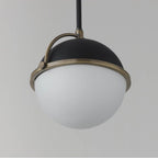 Maxim Lighting 12411SWBKWBR Black,Weathered Brass Duke 10'' Single Pendant Image 2