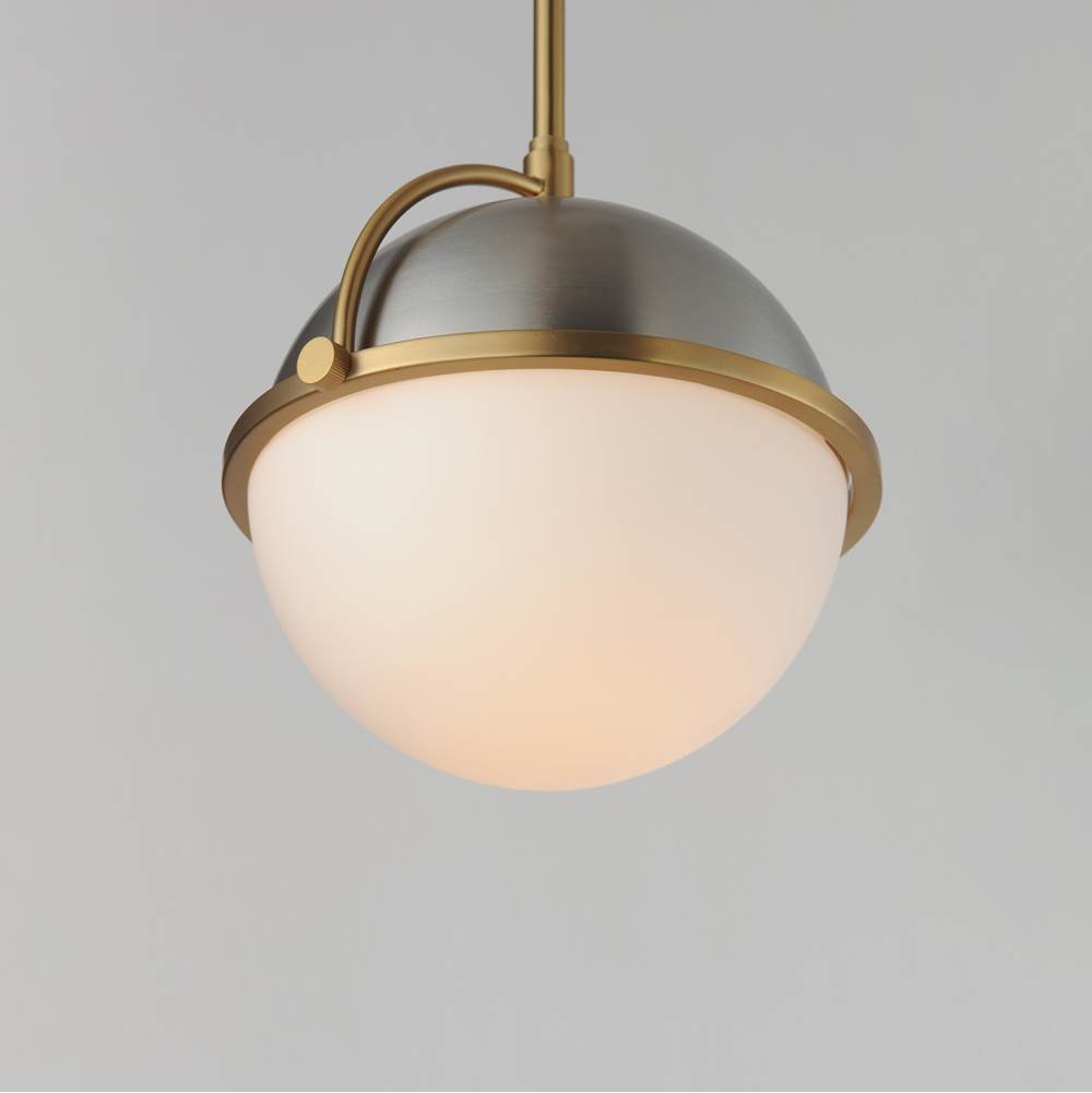 Maxim Lighting 12411SWSNSBR Satin Nickel,Satin Brass Duke 10'' Single Pendant Image 2