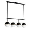 Maxim Lighting 12414SWBKWBR Black,Weathered Brass Duke 4-light Linear Pendant Image 1