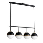 Maxim Lighting 12414SWBKWBR Black,Weathered Brass Duke 4-light Linear Pendant Image 1