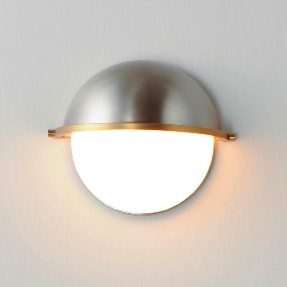 Maxim Lighting 12418SWSNSBR Satin Nickel,Satin Brass Duke Half Sconce Image 3