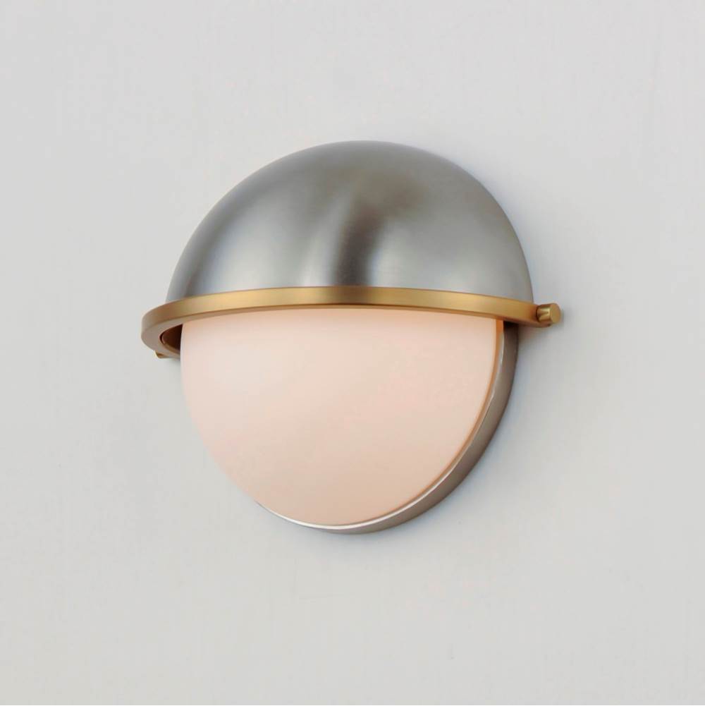 Maxim Lighting 12418SWSNSBR Satin Nickel,Satin Brass Duke Half Sconce Image 2