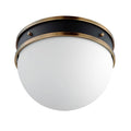 Maxim Lighting 12419SWBKWBR Black,Weathered Brass Duke 1-light Flush Mount Image 1