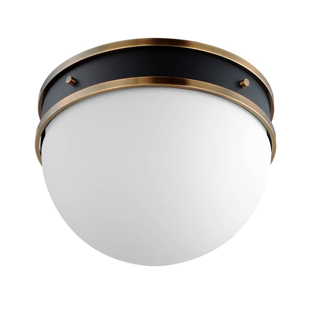 Maxim Lighting 12419SWBKWBR Black,Weathered Brass Duke 1-light Flush Mount Image 1