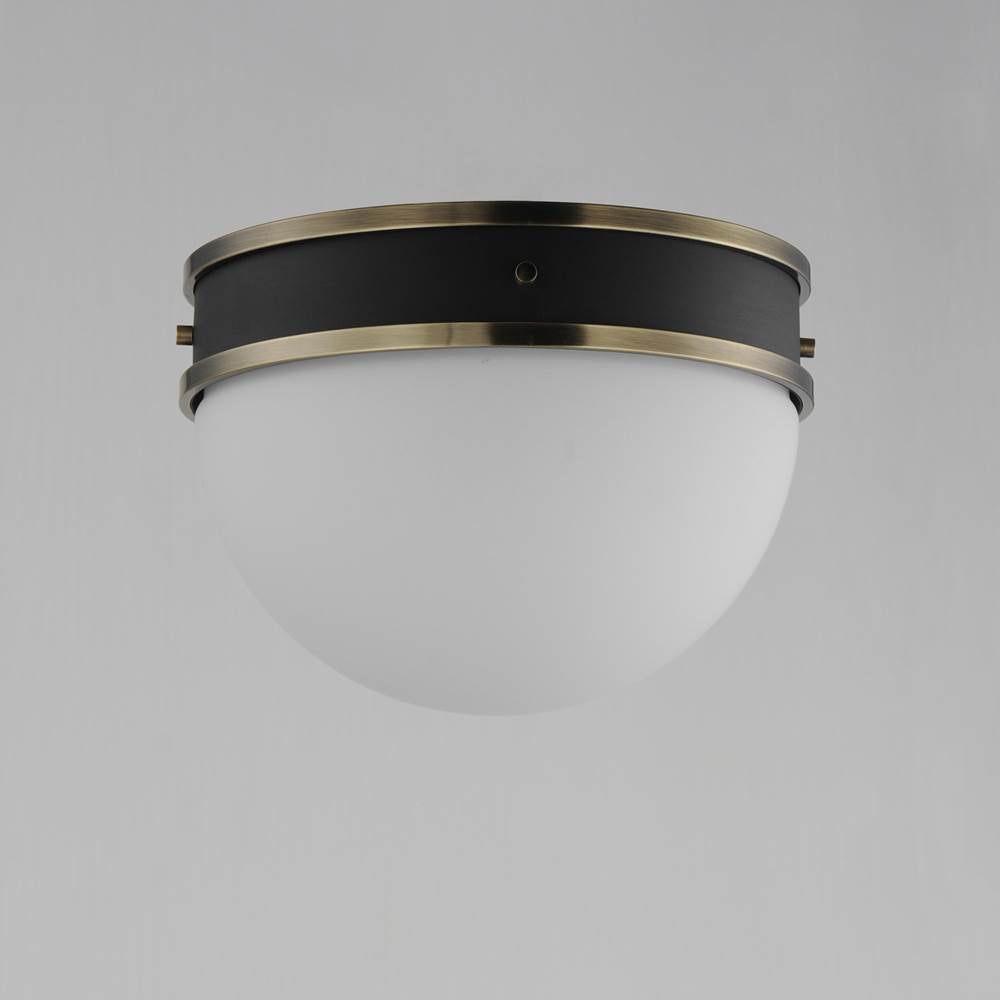 Maxim Lighting 12419SWBKWBR Black,Weathered Brass Duke 1-light Flush Mount Image 3