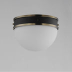Maxim Lighting 12419SWBKWBR Black,Weathered Brass Duke 1-light Flush Mount Image 3