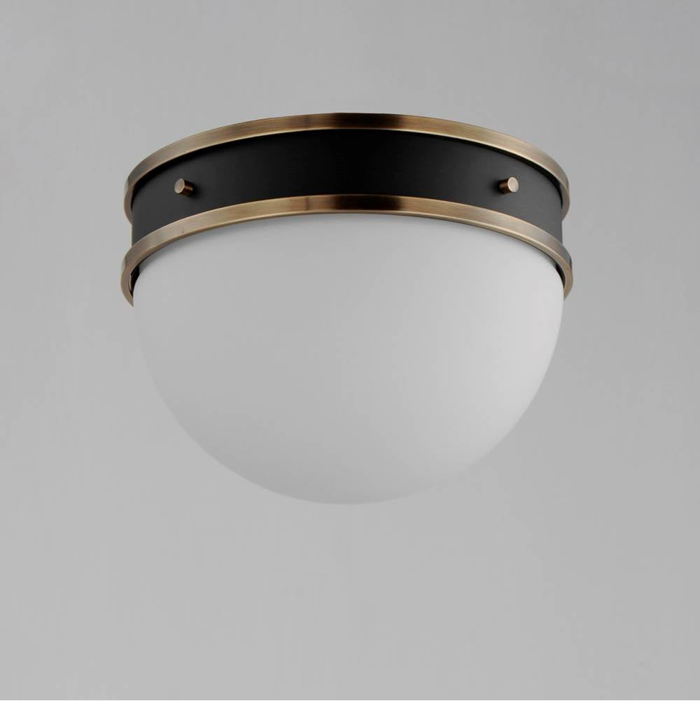 Maxim Lighting 12419SWBKWBR Black,Weathered Brass Duke 1-light Flush Mount Image 2