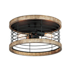 Maxim Lighting 12510DWBK  Homestead 15'' Semi Flush Mount Image 1