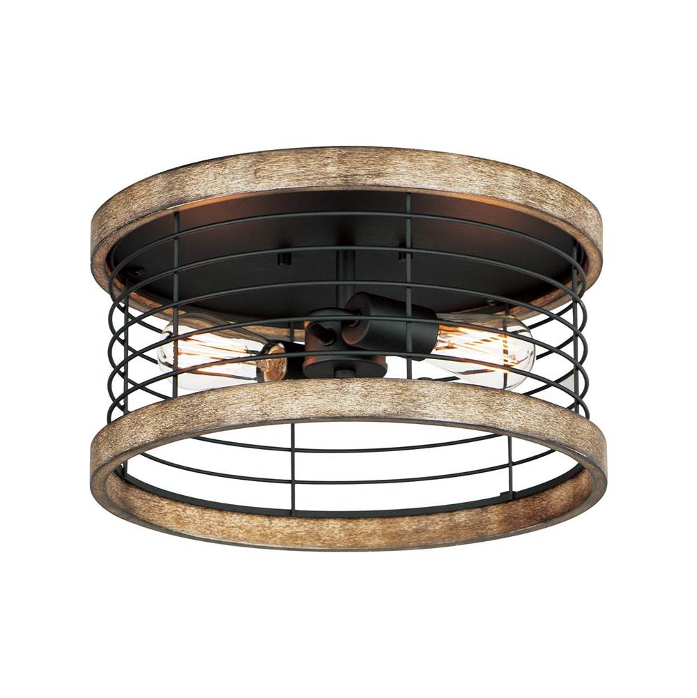 Maxim Lighting 12510DWBK  Homestead 15'' Semi Flush Mount Image 1