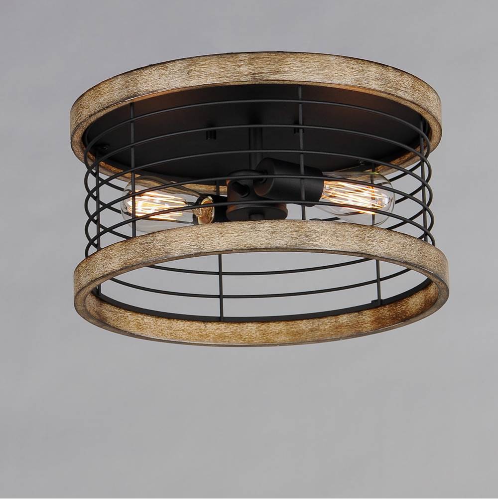 Maxim Lighting 12510DWBK  Homestead 15'' Semi Flush Mount Image 3