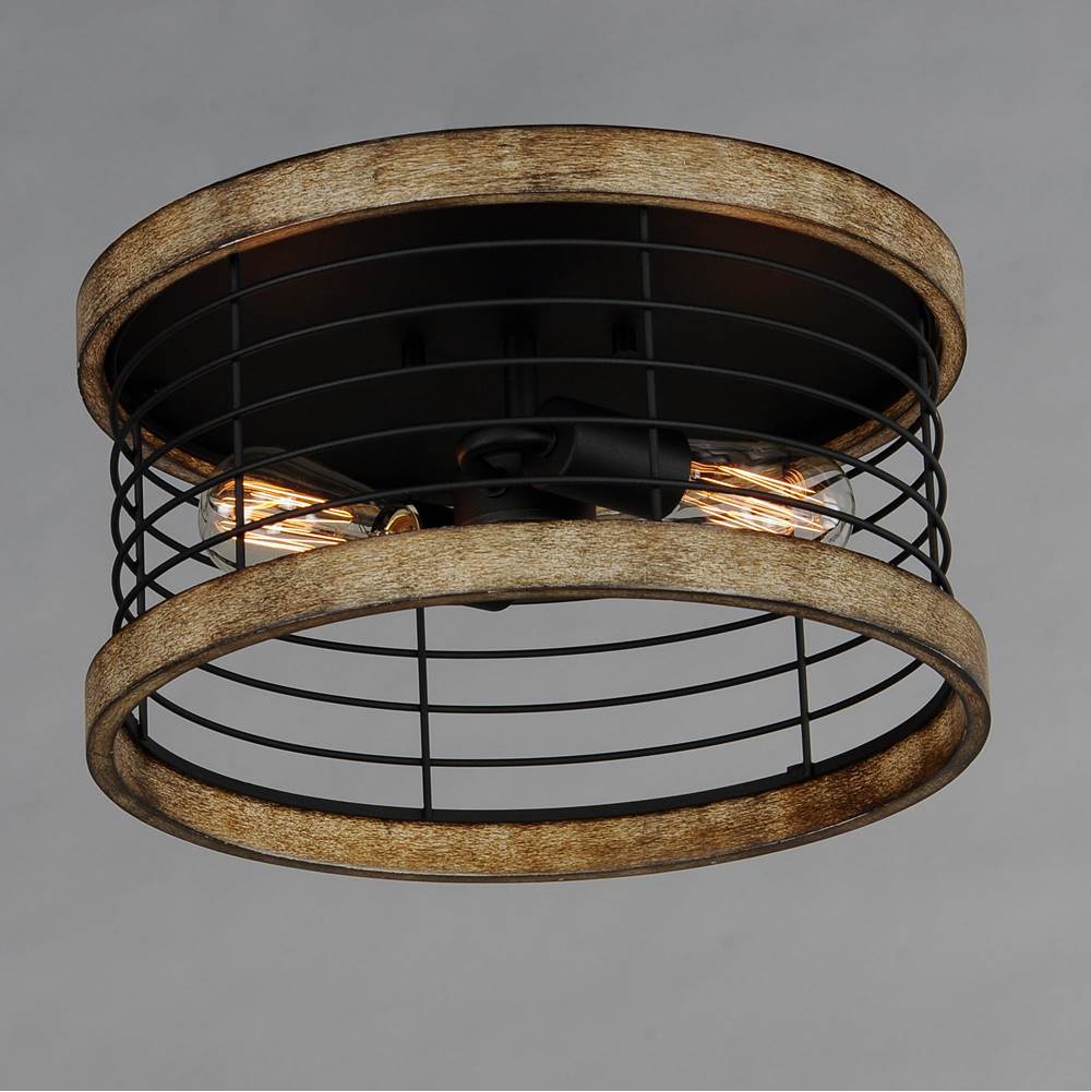 Maxim Lighting 12510DWBK  Homestead 15'' Semi Flush Mount Image 2