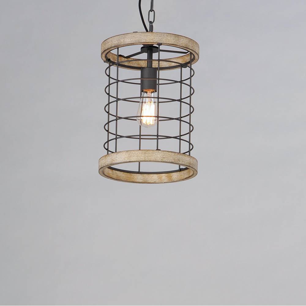 Maxim Lighting 12519DWBK  Homestead 10'' Single Pendant Image 2