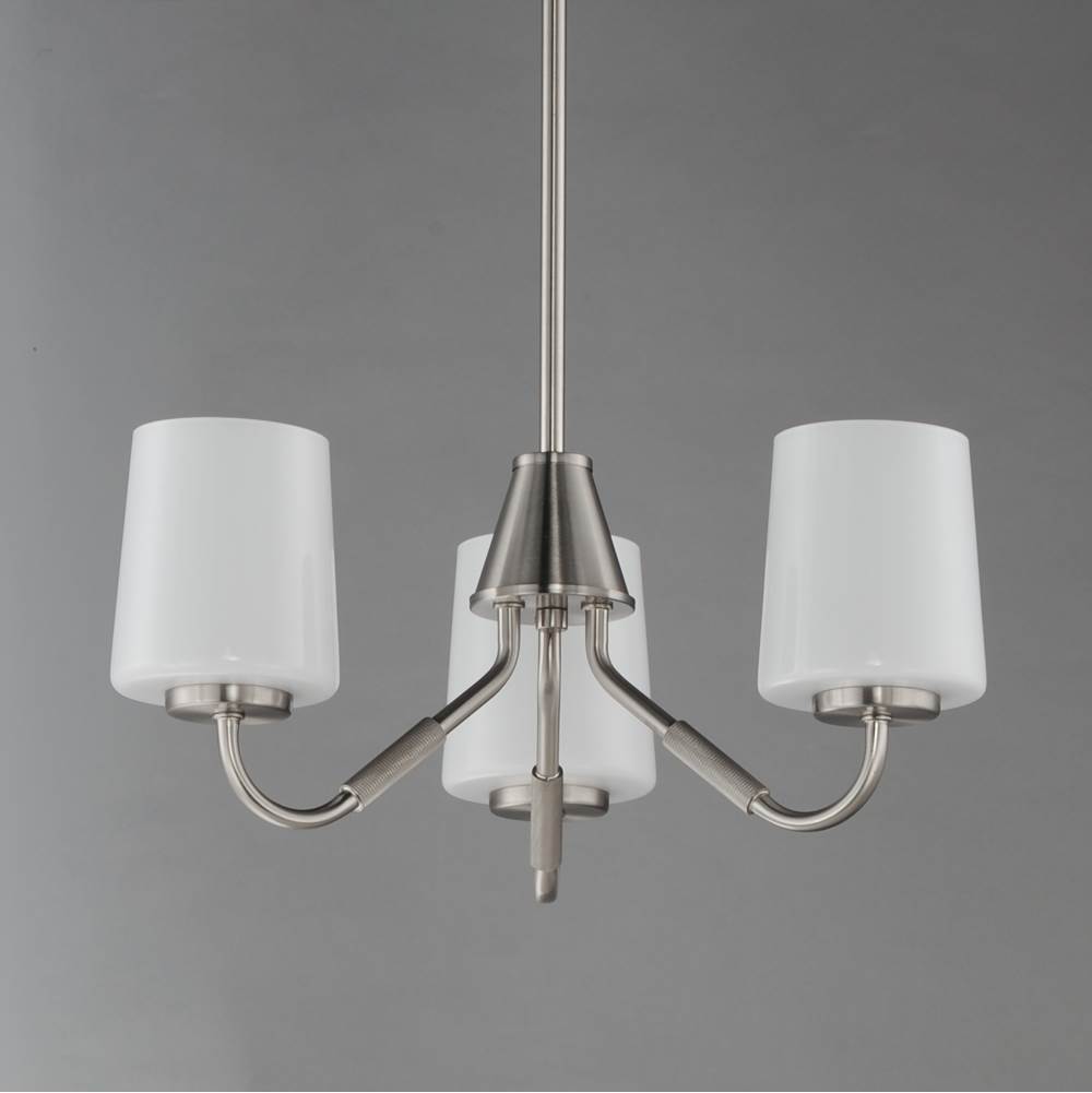 Maxim Lighting 12695WTSN Satin Nickel Durham 3-light Chandelier Image 2