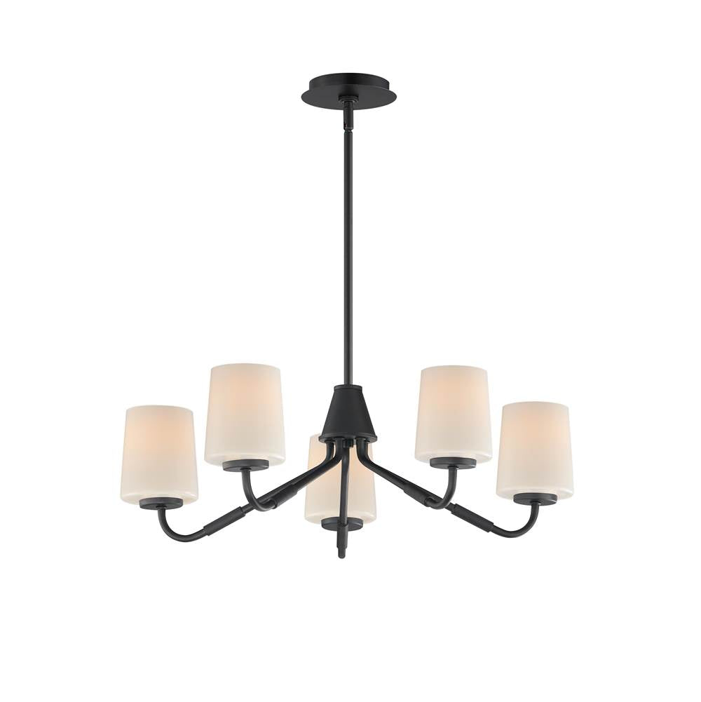 Maxim Lighting 12696WTBK Black Durham-single-tier Chandelier Image 1