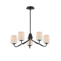 Maxim Lighting 12696WTBK Black Durham-single-tier Chandelier Image 1