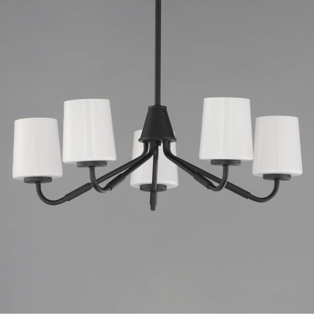 Maxim Lighting 12696WTBK Black Durham-single-tier Chandelier Image 2