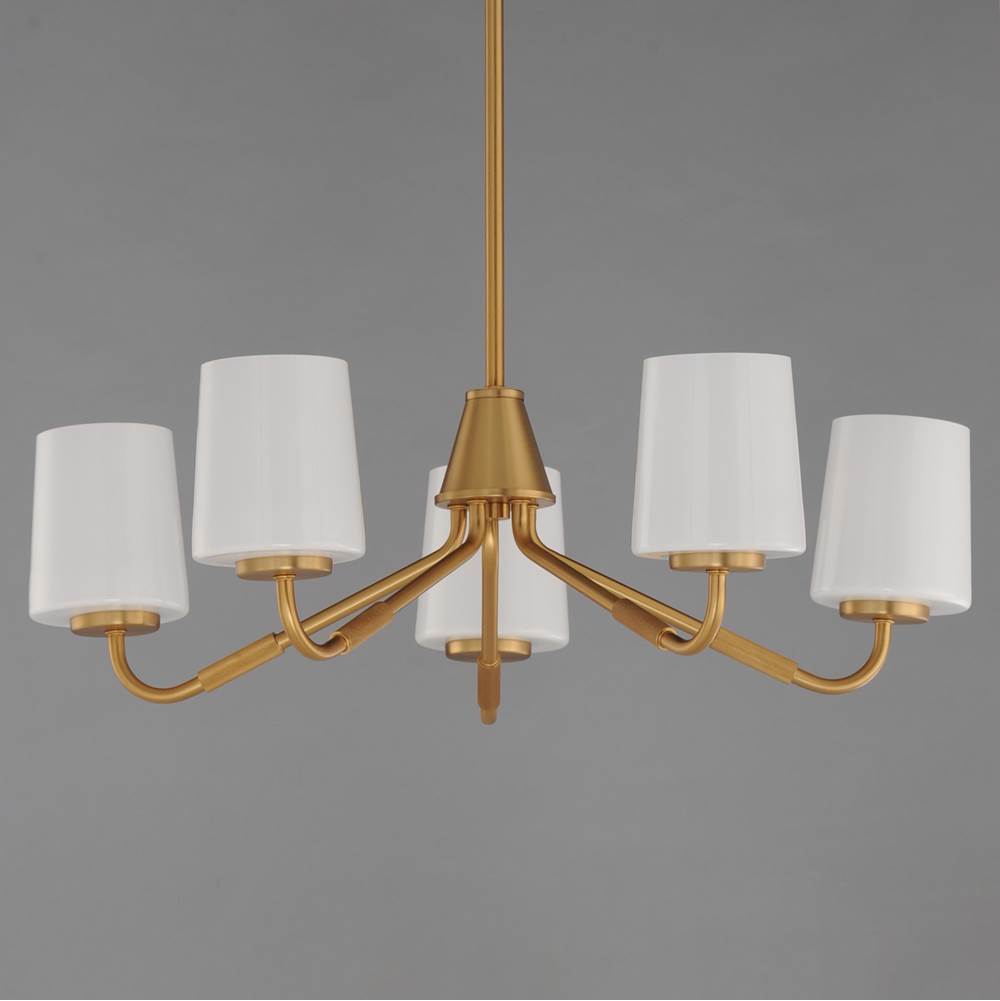 Maxim Lighting 12696WTNAB Natural Aged Brass Durham-single-tier Chandelier Image 2