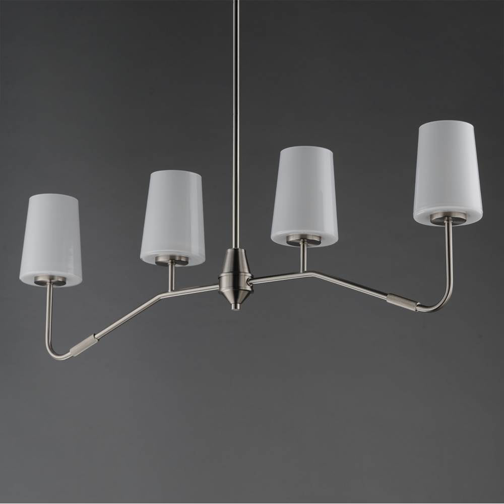 Maxim Lighting 12697WTSN Satin Nickel Durham 4-light Linear Chandelier Image 2