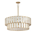 Maxim Lighting 12806CZNAB Capiz,Natural Aged Brass Miramar 6-light Chandlelier Image 1
