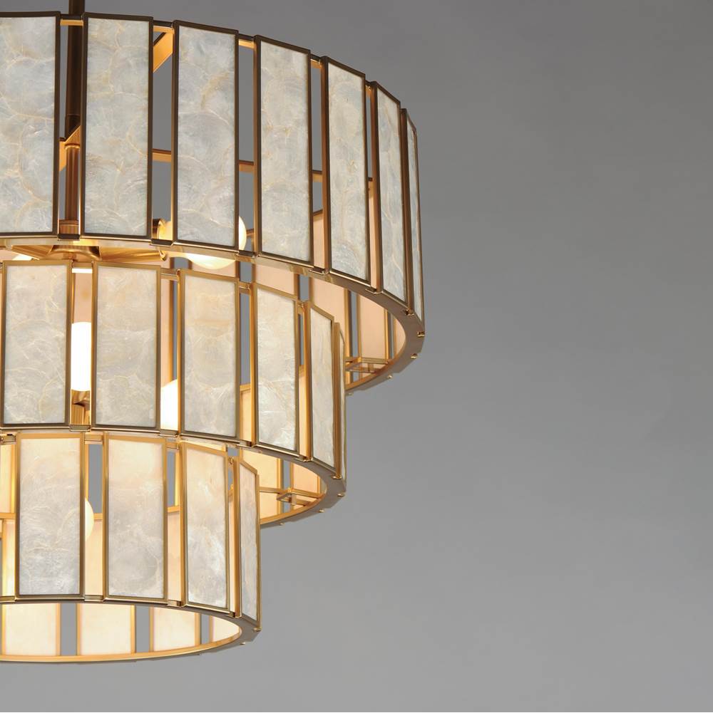 Maxim Lighting 12808CZNAB Capiz,Natural Aged Brass Miramar 7-light Chandelier Image 3