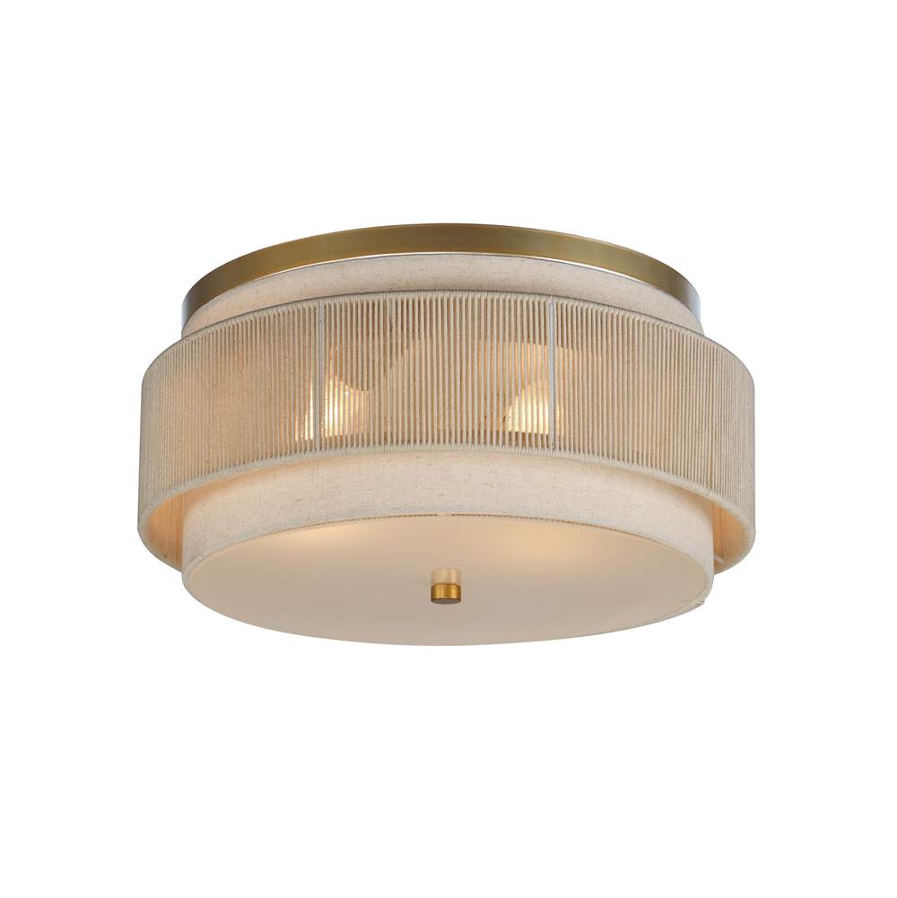 Maxim Lighting 12810OFNAB Natural Aged Brass Seacliff-flush Mount Image 1