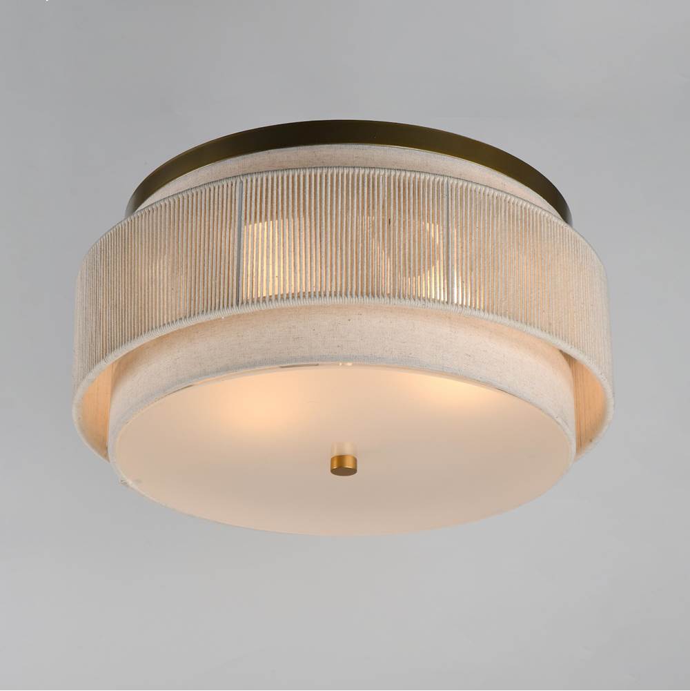Maxim Lighting 12810OFNAB Natural Aged Brass Seacliff-flush Mount Image 3