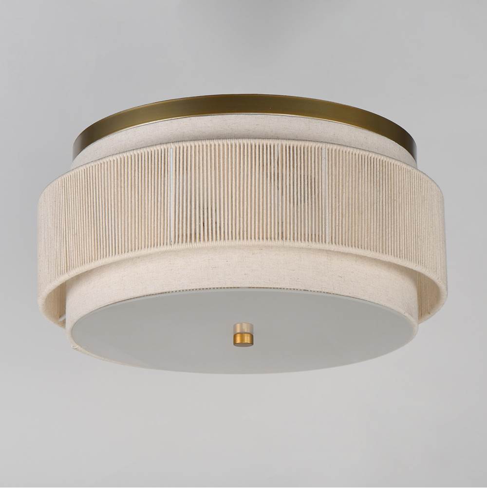 Maxim Lighting 12810OFNAB Natural Aged Brass Seacliff-flush Mount Image 2