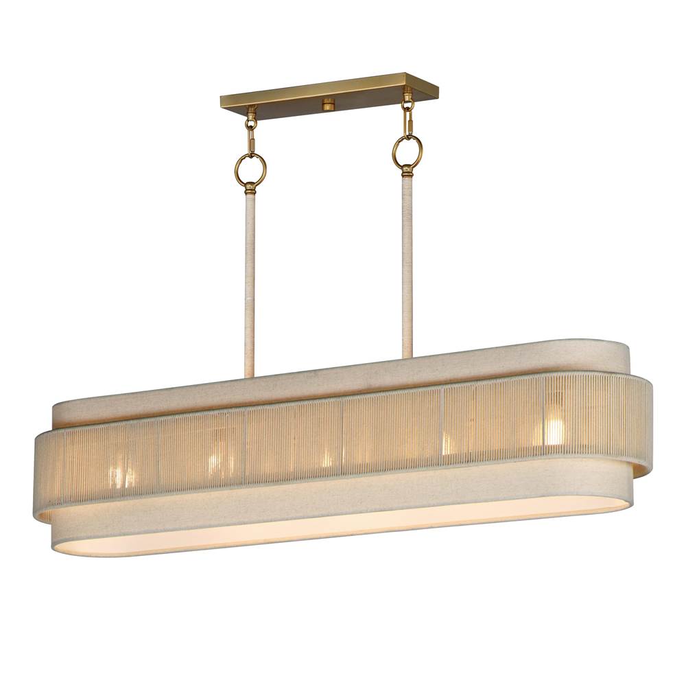 Maxim Lighting 12815OFNAB Natural Aged Brass Seacliff-linear Pendant Image 1