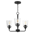 Maxim Lighting 12873CLBK Black Hudson 3-light Chandelier Image 1