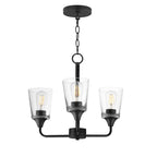 Maxim Lighting 12873CLBK Black Hudson 3-light Chandelier Image 1