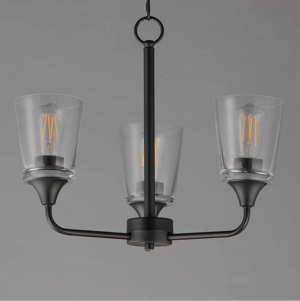 Maxim Lighting 12873CLBK Black Hudson 3-light Chandelier Image 3