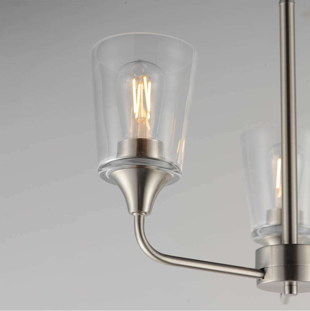 Maxim Lighting 12873CLSN Satin Nickel Hudson 3-light Chandelier Image 2