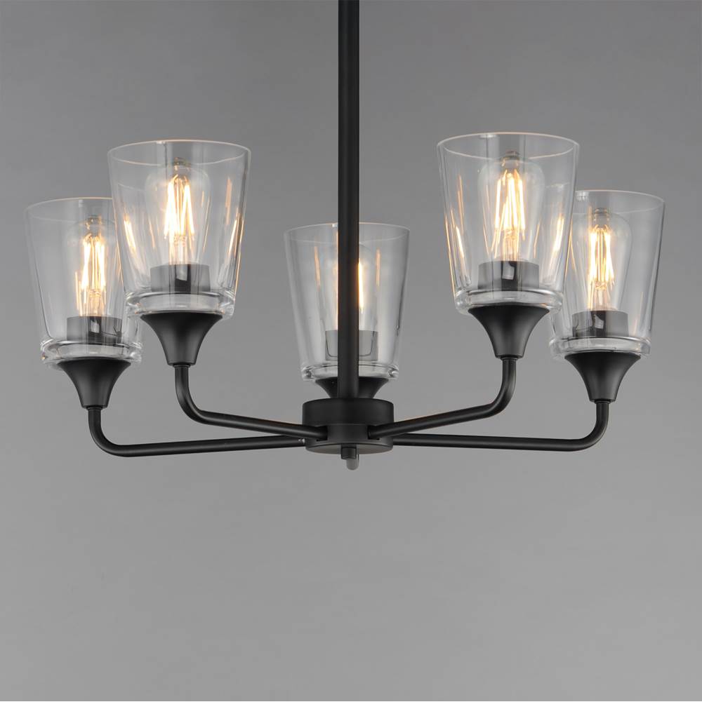 Maxim Lighting 12875CLBK Black Hudson 5-light Chandelier Image 3