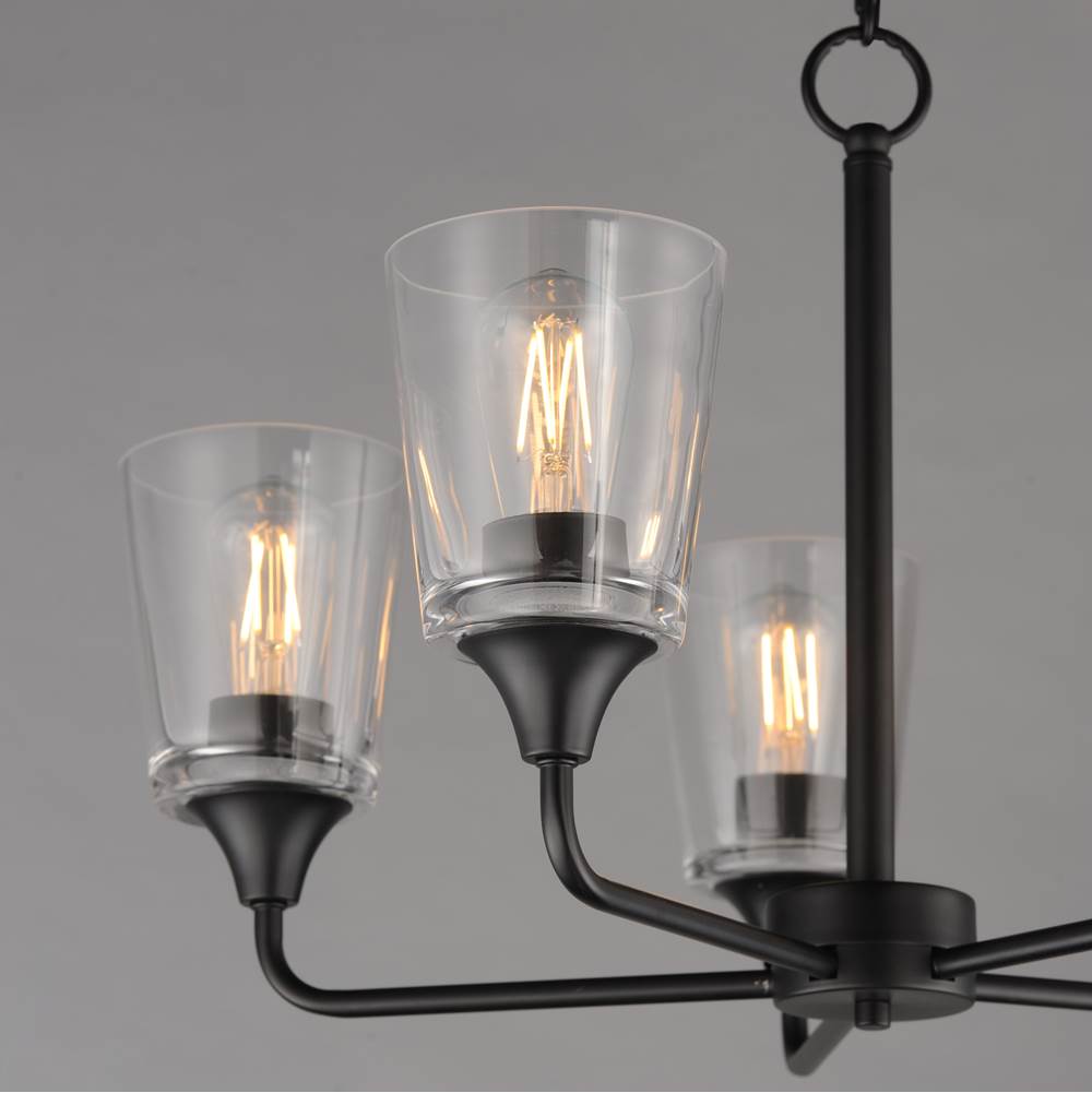 Maxim Lighting 12875CLBK Black Hudson 5-light Chandelier Image 2